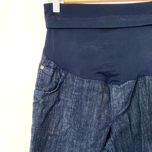 Dark Wash Straight Leg Maternity Jeans - Picture 2 of 7